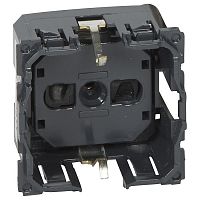 Розетка с заземлением без накладки без рамки Legrand Celiane 1-м. шторки картинка